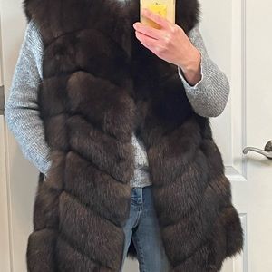 Sable Color Fox Vest, size 42. Bought at Millers Fur. New